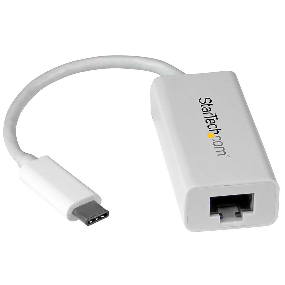StarTech.com Adaptateur USB-C vers Ethernet Gigabit - Blanc - Adaptateur réseau LAN USB 3.0 vers RJ45 - USB Type-C vers Ethernet