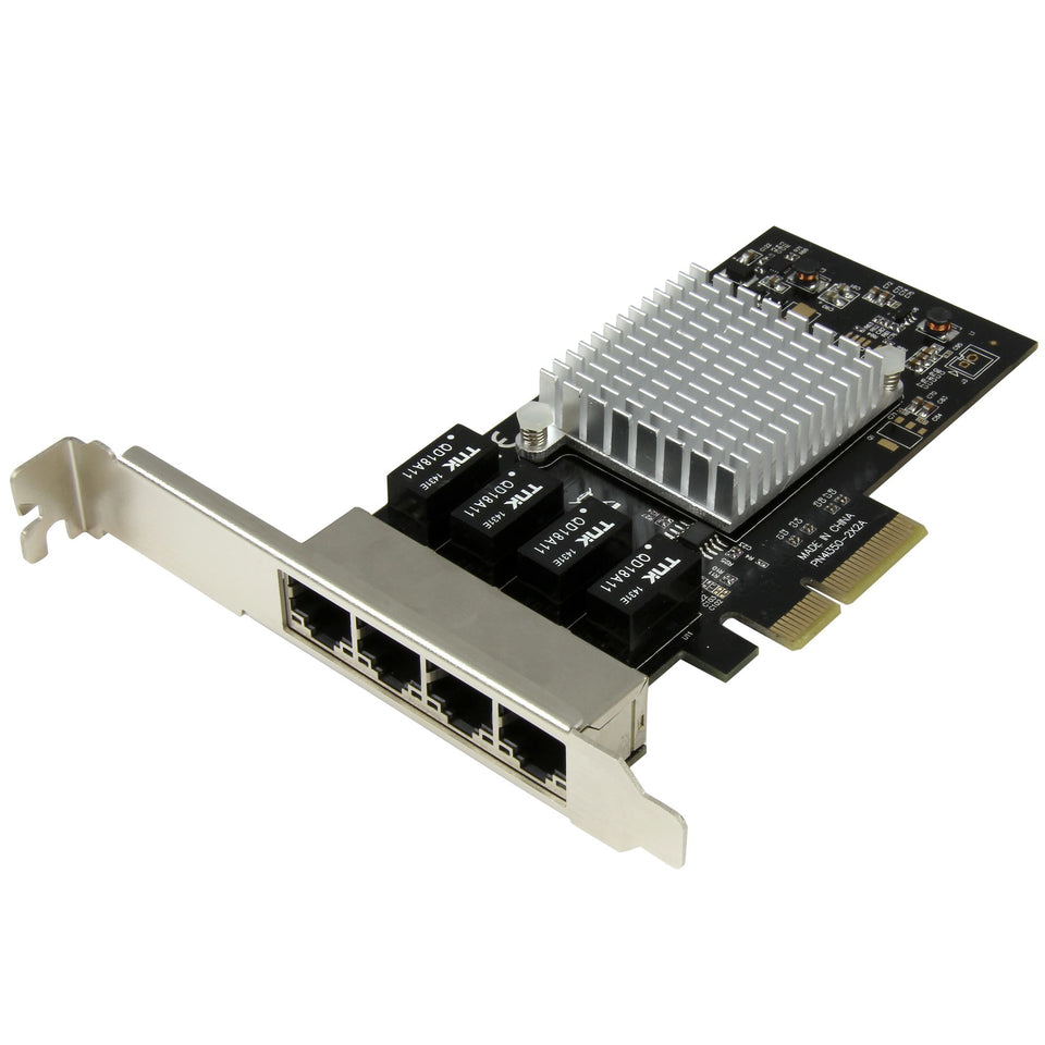 Carte réseau PCI Express Gigabit Ethernet à 4 ports StarTech.com - Carte réseau Intel I350