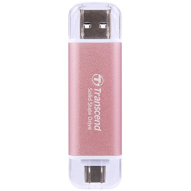 TRANSCEND ESD310P 512GB External SSD USB 10Gbps Type C/A Pink