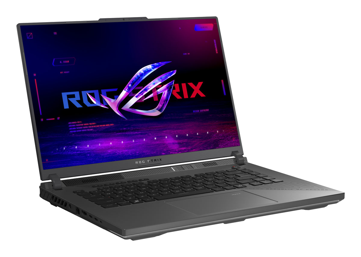 ASUS ROG Strix G16 G614FP-S5008W AMD Ryzen™ 9 9955HX Laptop 40,6 cm (16") WQXGA 32 GB DDR5-SDRAM 1 TB SSD NVIDIA GeForce RTX 5070 Wi-Fi 6E (802.11ax) Windows 11 Home Schwarz, Grau QWERTZ Deutsch