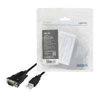 LogiLink AU0048A Serien-Kabel Schwarz 1,5 m USB A DB-9