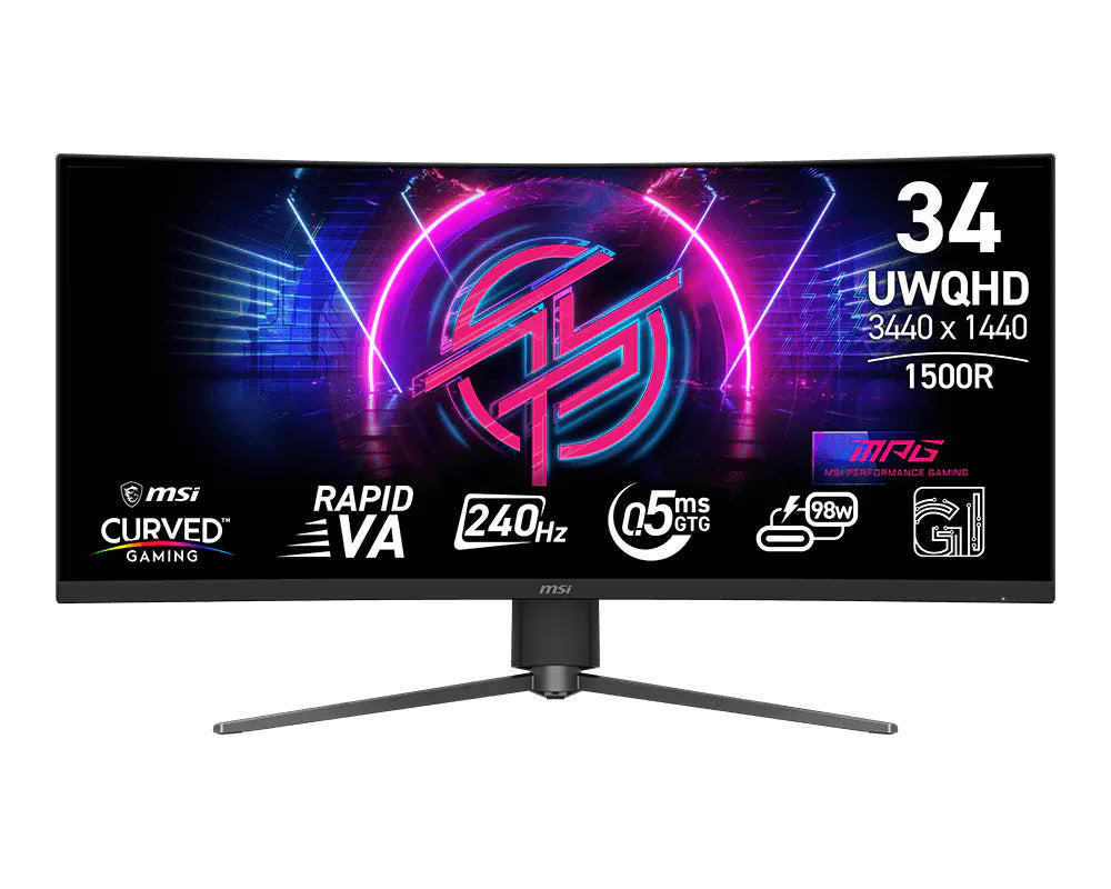 MSI MPG 346CQRFDE X24 Computerbildschirm 86,4 cm (34") 3444 x 1440 Pixel UltraWide Quad HD LED Schwarz