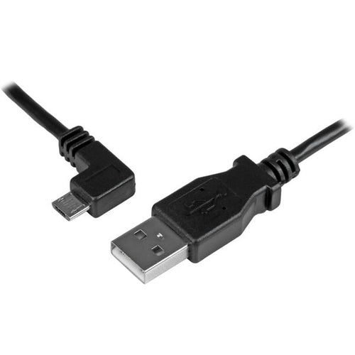 StarTech Micro-USB Charge-and-Sync Cable M/M Left-Angle 30/24 AWG 1 m 3ft