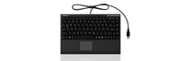 KeySonic ACK-540U+ (US) Mini-Tastatur, SoftSkin, Smart-Touchpad, USB, schwarz