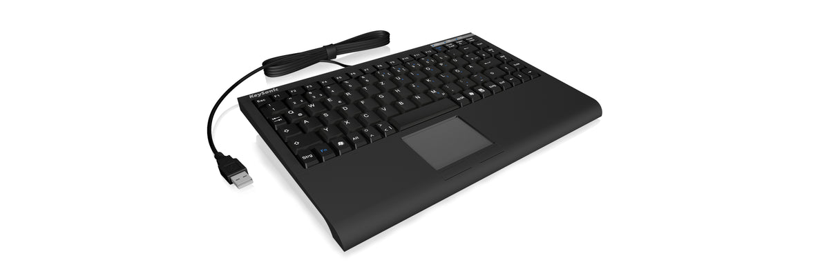 KeySonic ACK-540U+ (US) Mini-Tastatur, SoftSkin, Smart-Touchpad, USB, schwarz