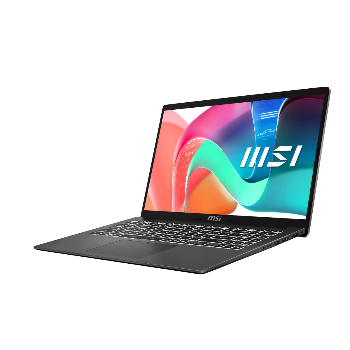 MSI Modern 15 F1MG-1245FRNN Intel Core 7 150U Laptop 39,6 cm (15.6") Full HD 16 GB DDR4-SDRAM 512 GB SSD Wi-Fi 6E (802.11ax) Windows 11 Pro Grau AZERTY Französisch