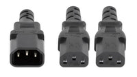 Manhattan 157469 Stromkabel Schwarz 1,8 m C14-Koppler 2 x C13-Koppler
