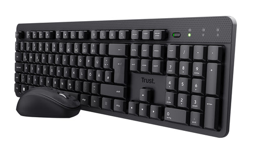 Trust TKM-360 Tastatur Maus enthalten Büro RF Wireless QWERTZ Deutsch Schwarz