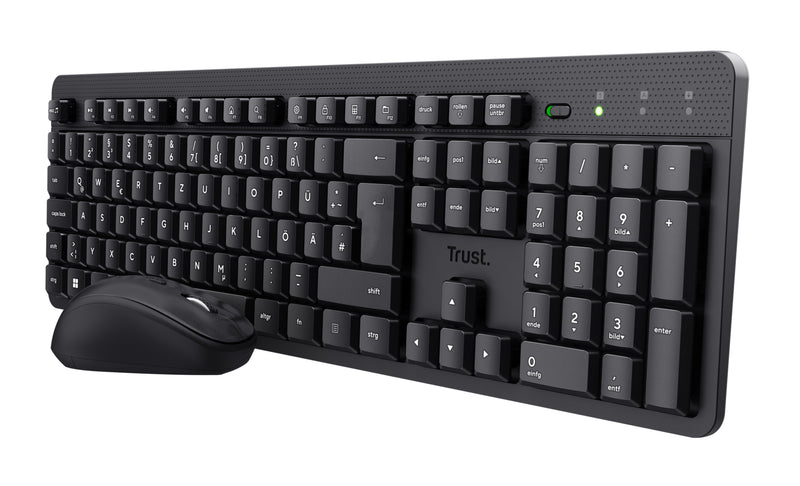 Trust TKM-360 Tastatur Maus enthalten Büro RF Wireless QWERTZ Deutsch Schwarz