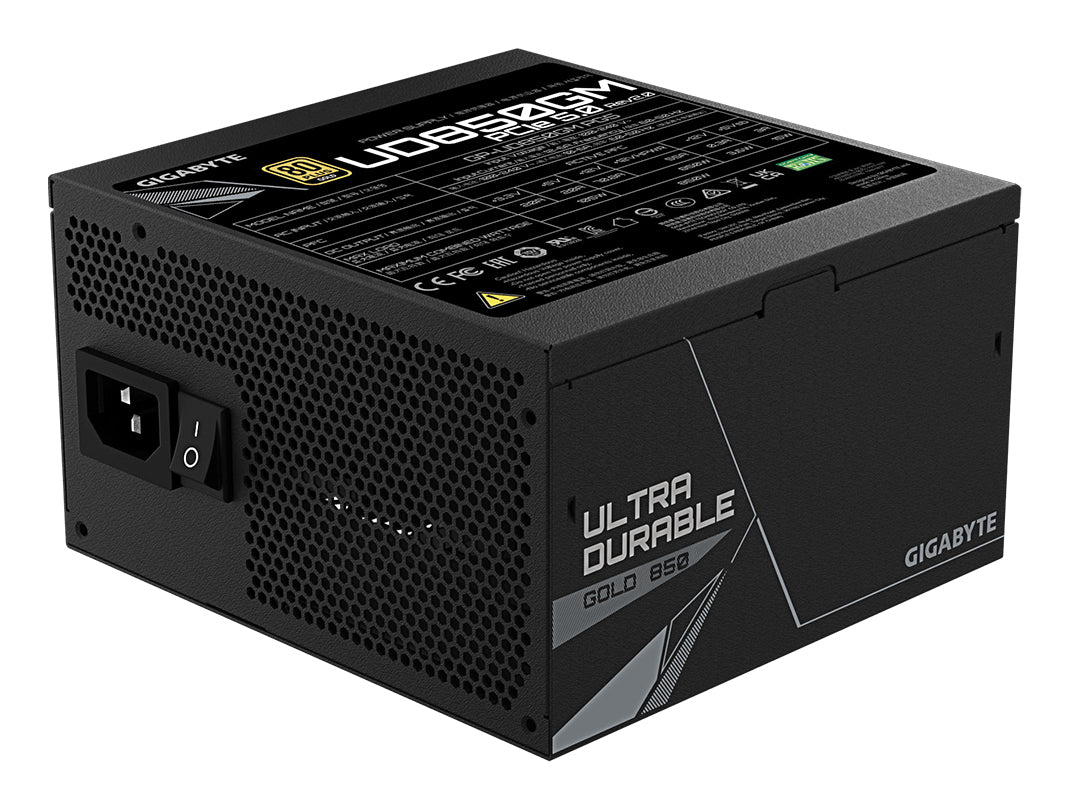 GIGABYTE UD850GM PG5 V2 Netzteil – PCIe Gen 5.1, 80 PLUS Gold, Vollmodulares Design, 120-mm-Lüfter, ATX 3.1-kompatibel, EU-Stecker