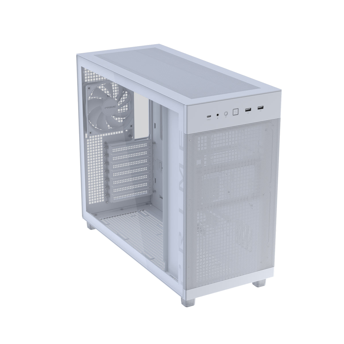 ASUS PRIME AP303 TG White Midi Tower Weiß