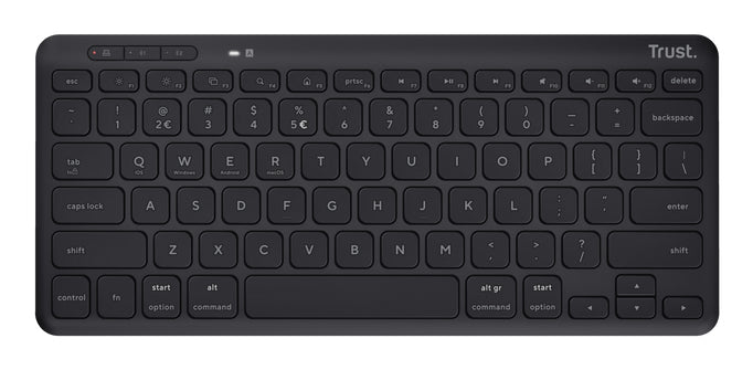 Trust Lyra Tastatur Büro USB + RF Wireless + Bluetooth Deutsch Schwarz