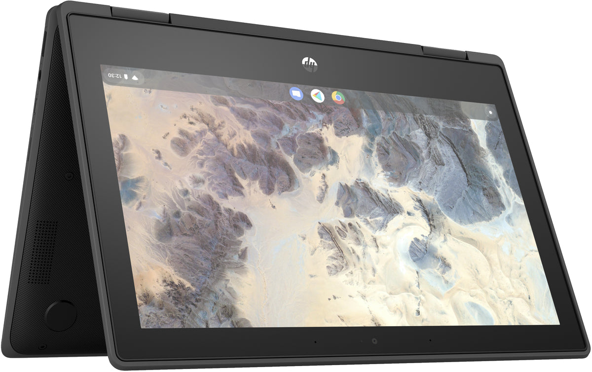 HP Chromebook x360 11 G4 Intel® Celeron® N5100 29,5 cm (11.6") Touchscreen HD 4 GB LPDDR4x-SDRAM 64 GB eMMC Wi-Fi 6 (802.11ax) ChromeOS Schwarz