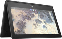 HP Chromebook x360 11 G4 Intel® Celeron® N5100 29,5 cm (11.6") Touchscreen HD 4 GB LPDDR4x-SDRAM 64 GB eMMC Wi-Fi 6 (802.11ax) ChromeOS Schwarz