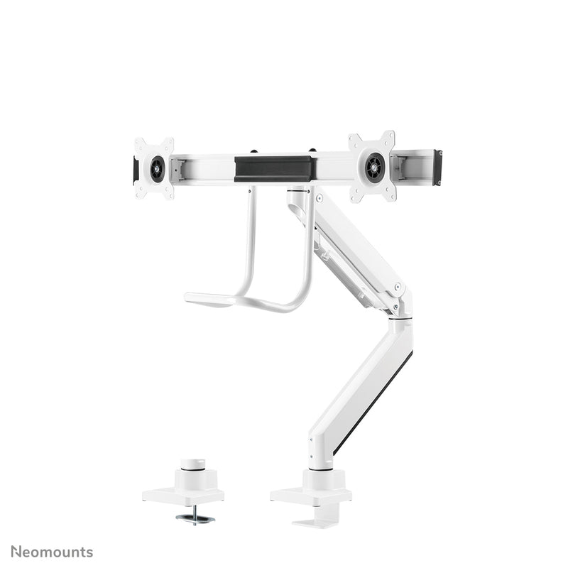 Neomounts NM-D775DXWHITE Monitorarm 10-32" - Gasfeder - Topfix - 180°-Stopp