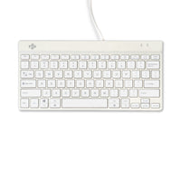 R-Go Tools Ergonomische Tastatur R-Go Compact Break, kompakte Tastatur mit Pausensoftware, QWERTY (US), Kabelgebunden, Weiß
