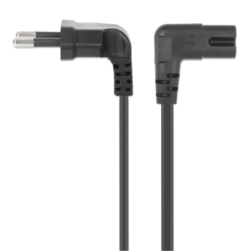 Manhattan 356862 Stromkabel Schwarz 2 m Netzstecker Typ C C7-Koppler