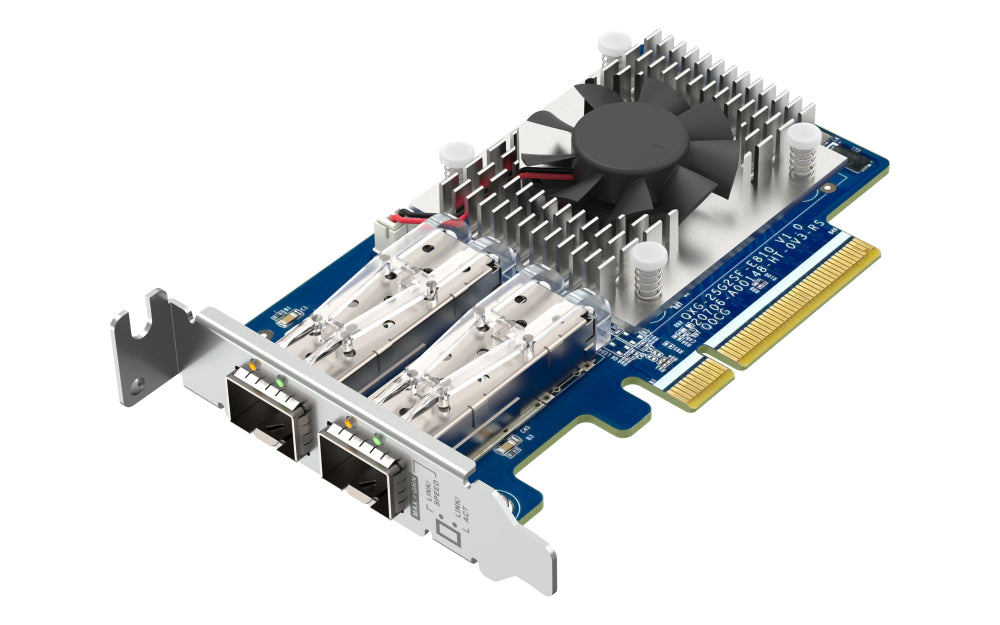 QNAP QXG-25G2SF-E810 Netzwerkkarte Eingebaut Faser 25000 Mbit/s