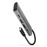 Axagon HMC-5G21 USB 10Gbps hub, 2x USB-A, 2x USB-C, HDMI 4k/30Hz, PD 60W, USB-C Kabel