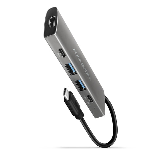 Axagon HMC-5G21 USB 10Gbps hub, 2x USB-A, 2x USB-C, HDMI 4k/30Hz, PD 60W, USB-C Kabel