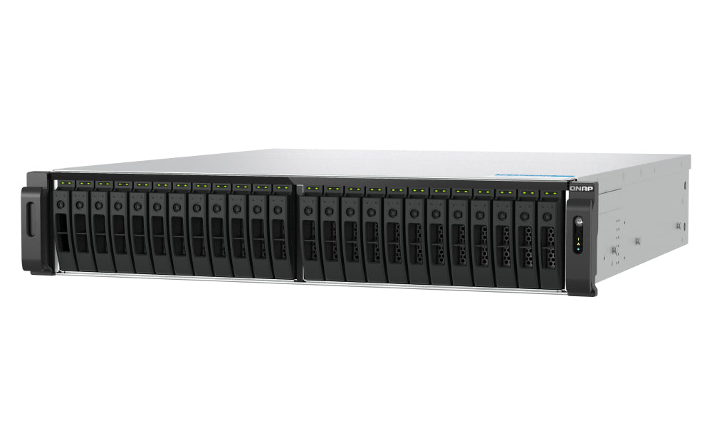 QNAP TS-H3077AFU-R5-32G NAS & Speicherserver Rack (2U) AMD Ryzen™ 5 32 GB DDR5 0 TB QuTS hero Schwarz, Metallisch