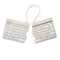 R-Go Tools Ergonomische Tastatur R-Go Split Break mit Pausensoftware, ergonomische geteilte Tastatur, QWERTZ (DE), kabellos, weiß