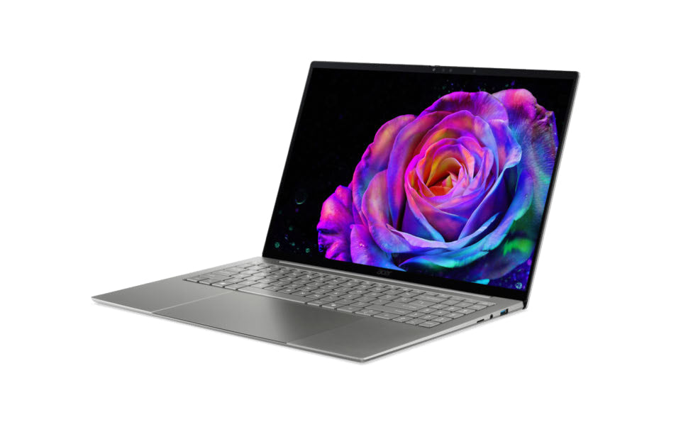 Acer Swift 16 AI SF16-71T-993G Intel Core Ultra X9 388H Laptop 40,6 cm (16") Touchscreen WQXGA+ 32 GB LPDDR5x-SDRAM 1 TB SSD Wi-Fi 7 (802.11be) Windows 11 Home Grau