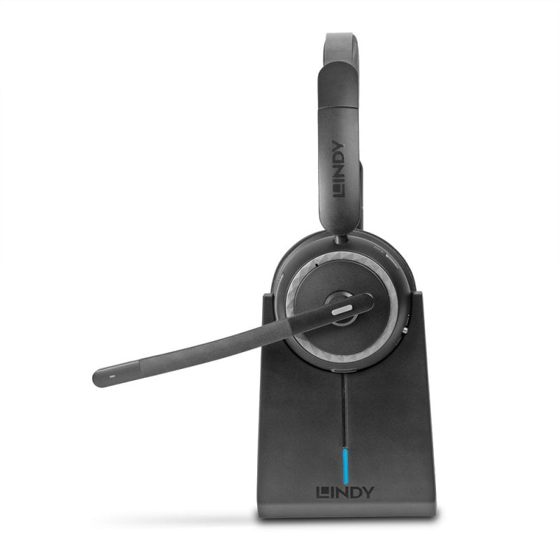 Lindy L118 Kopfhörer Kabellos Kopfband Büro/Callcenter USB Typ-C Bluetooth Ladestation Schwarz