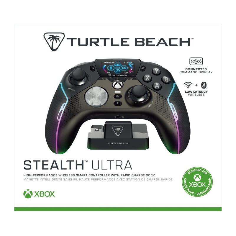 Turtle Beach Stealth Ultra Wireless Gaming-Controller mit Schnellladedock, Anpassbare Trigger-Stop und Befehlsanzeige für Xbox Series X,S, Xbox One und PC , Offiziell lizenziert für Xbox