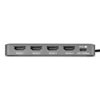 StarTech.com QUAD-USB-HDMI-ADAPT laptop-dockingstation & portreplikator Kabelgebunden USB 3.2 Gen 1 (3.1 Gen 1) Type-C Grau