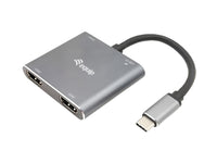Equip USB-C 4-in-1 Dual-HDMI-Adapter, USB 3.0, 100W USB PD