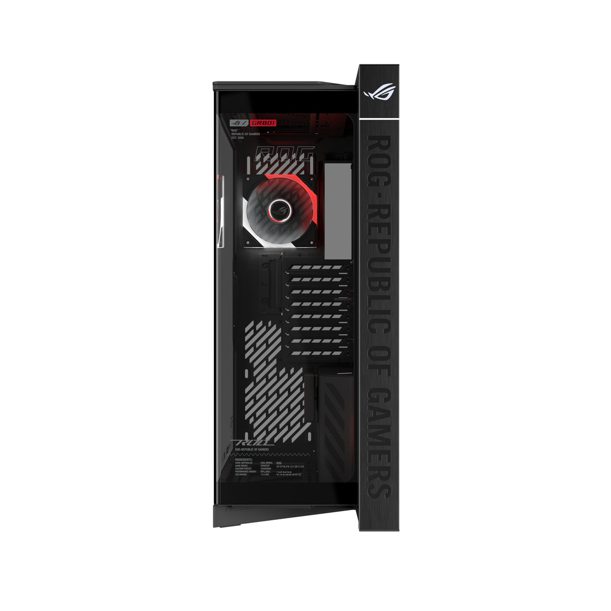 ASUS ROG CRONOX GR801 CURVE TG ARGB BLACK Midi Tower Schwarz