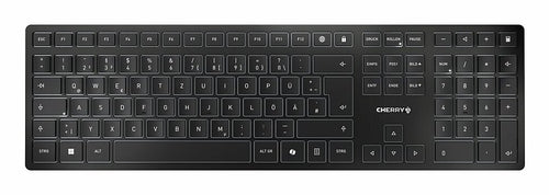 CHERRY KW 9100 SLIM Tastatur Universal RF Wireless + Bluetooth QWERTY Portuguesisch Schwarz, Grau