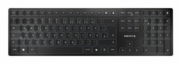 CHERRY KW 9100 SLIM Tastatur Universal RF Wireless + Bluetooth QWERTY Portuguesisch Schwarz, Grau