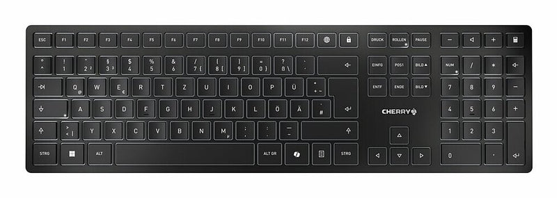CHERRY KW 9100 SLIM Tastatur Universal RF Wireless + Bluetooth QWERTY Portuguesisch Schwarz, Grau