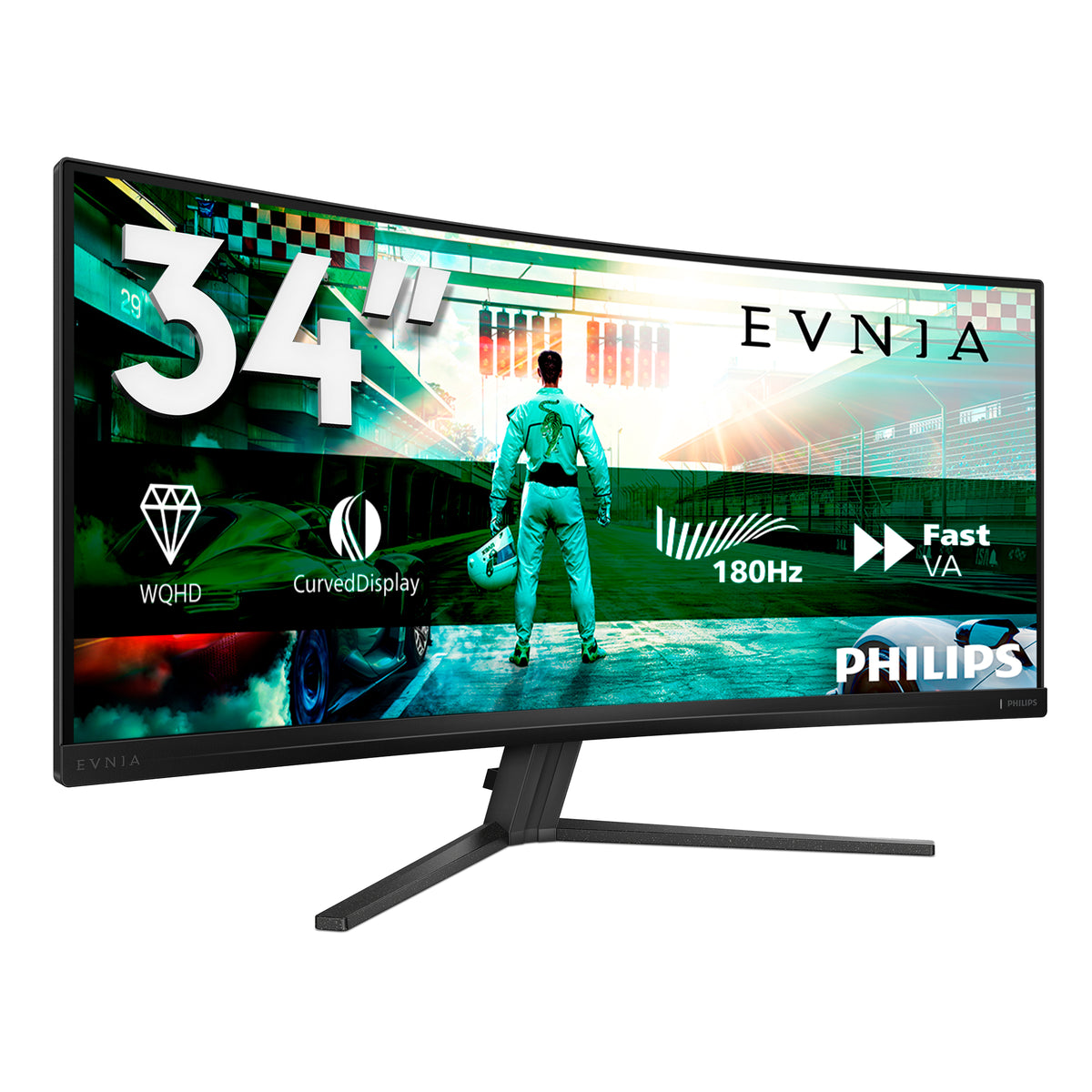 Philips Evnia 34M2C3500L/00 Computerbildschirm 86,4 cm (34") 3440 x 1440 Pixel Wide Quad HD LCD Schwarz