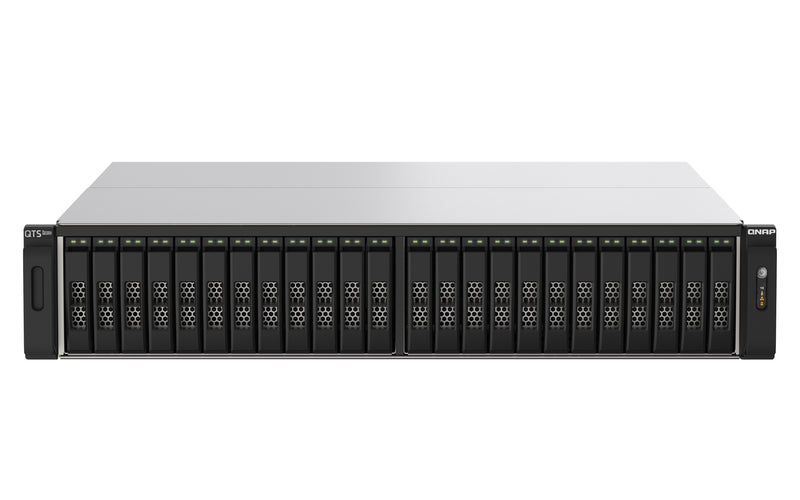 QNAP TS-h2490FU NAS Rack (2U) EPYC 7302P 256 GB DDR4 0 TB QuTS hero Schwarz, Grau