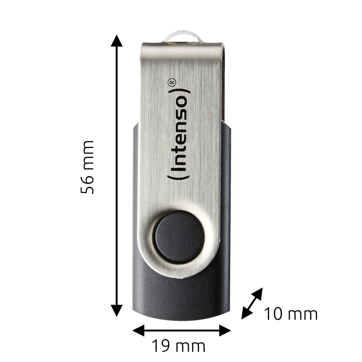 Intenso USB-Stick Office Line, 128 GB, USB-A, 3.2 Gen 1x1, schwarz-silber