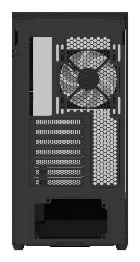 Aerocool P500A PC-Gehäuse, Midi-Tower, ATX, Tempered Glass, RGB - schwarz – Ansicht 3