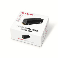 Axagon CLR-M2XT Aluminium-Passivkühler für einseitige und doppelseitige M.2-SSD-Festplatten, Größe 2280, Höhe 24 mm