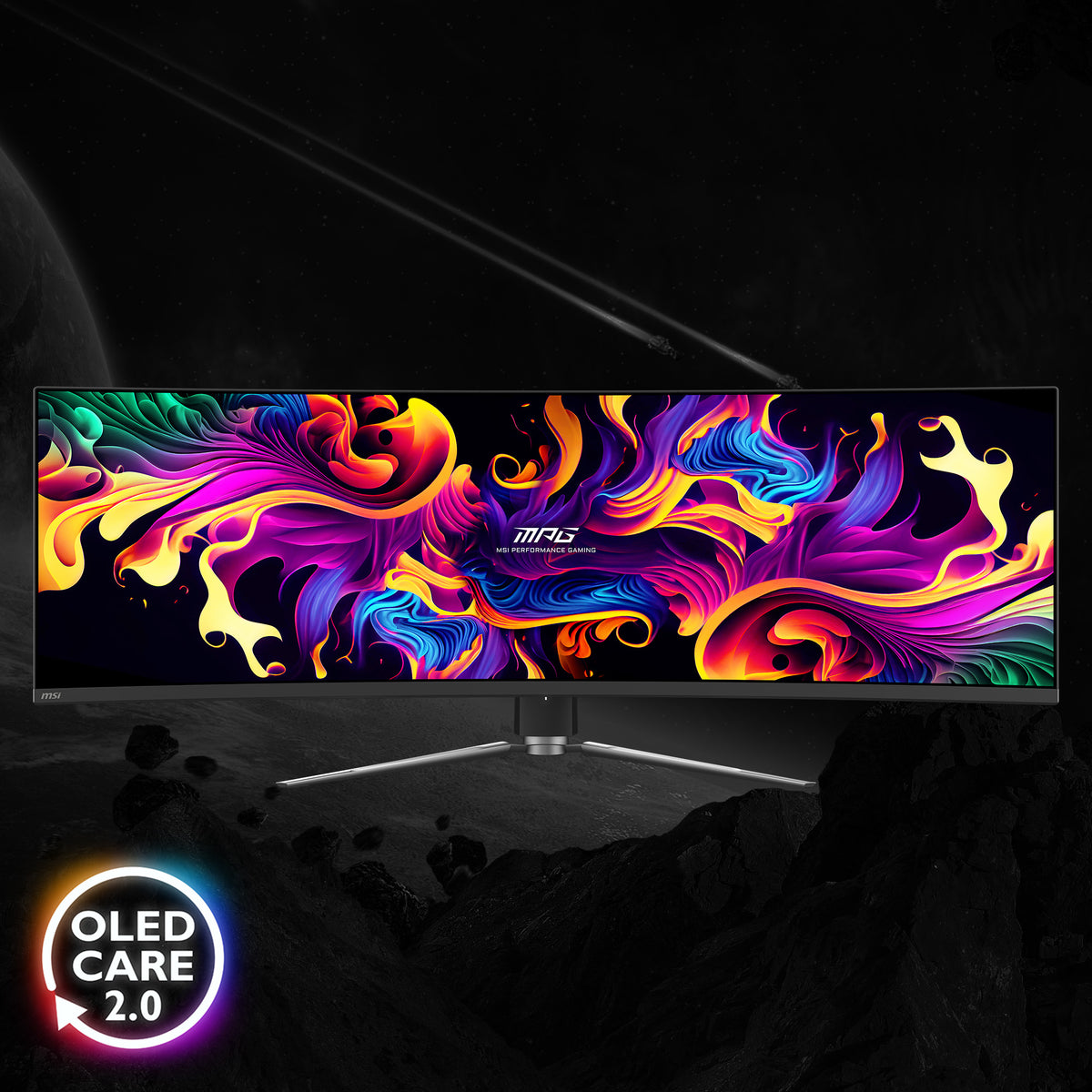 MSI MPG 491CQPDE QD-OLED Computerbildschirm 124,5 cm (49") 5120 x 1440 Pixel Dual QHD Schwarz