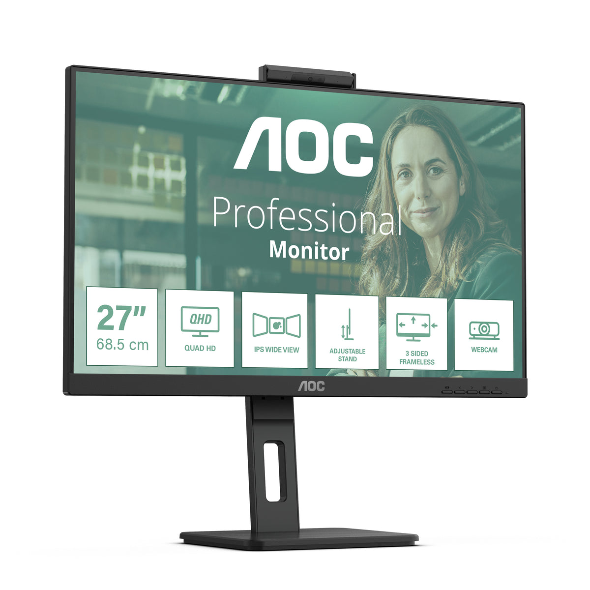 AOC Q27P3QW Computerbildschirm 68,6 cm (27") 2560 x 1440 Pixel Quad HD Schwarz