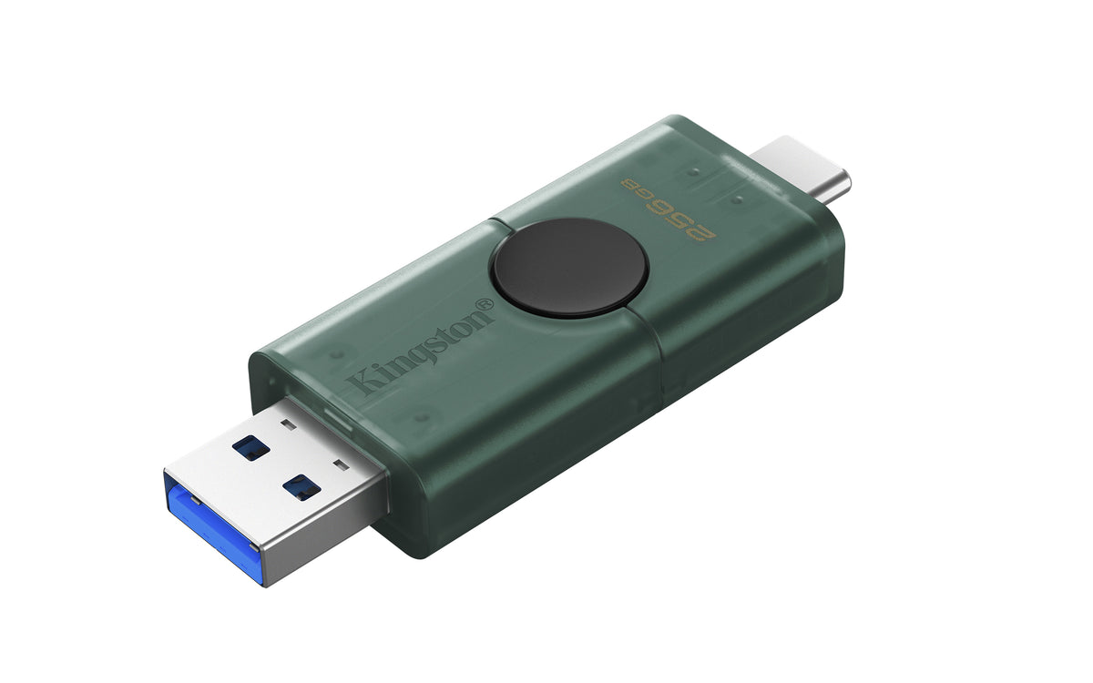Kingston Technology DataTraveler DuoG2 USB-Stick 256 GB USB Type-A / USB Type-C 3.2 Gen 1 (3.1 Gen 1) Schwarz, Grün