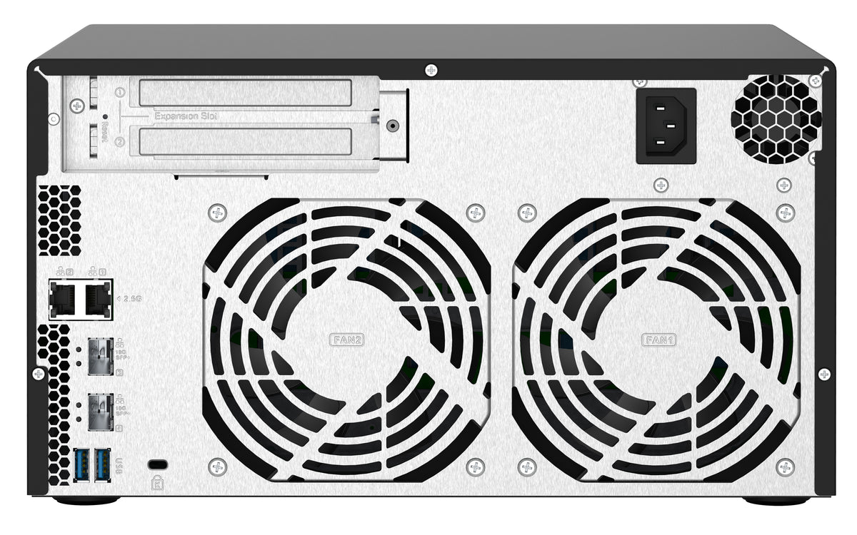 QNAP TS-832PX NAS Tower Annapurna Labs AL324 4 GB DDR4 0 TB QNAP Turbo System Aluminium, Schwarz