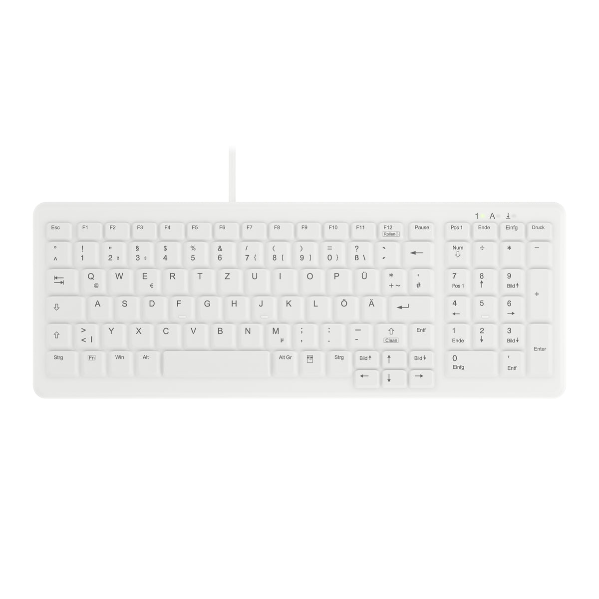Contour Design Active Key Contour ClassicClean Medizinische Tastatur Abnehmbare Abdeckung Kompakt Kabelgebunden Weiß DE C7000
