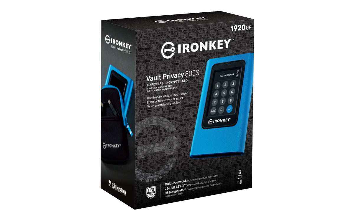 Kingston Technology IronKey 1920GB Vault Privacy 80 XTS-AES 256-bit Verschlüsselte externe SSD