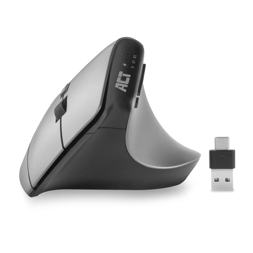 ACT Kabellose ergonomische Maus mit Bluetooth und USB-C/USB-A