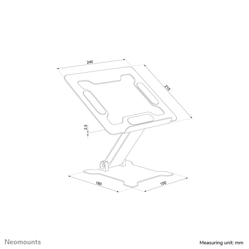 Neomounts DS20-740BL1 Laptop-Halterung 11-15" - höhenverstellbar - faltbar - kompakt - universal