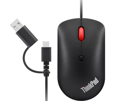 Lenovo 4Y51D20850 Maus Büro Beidhändig USB Typ-C Optisch 2400 DPI
