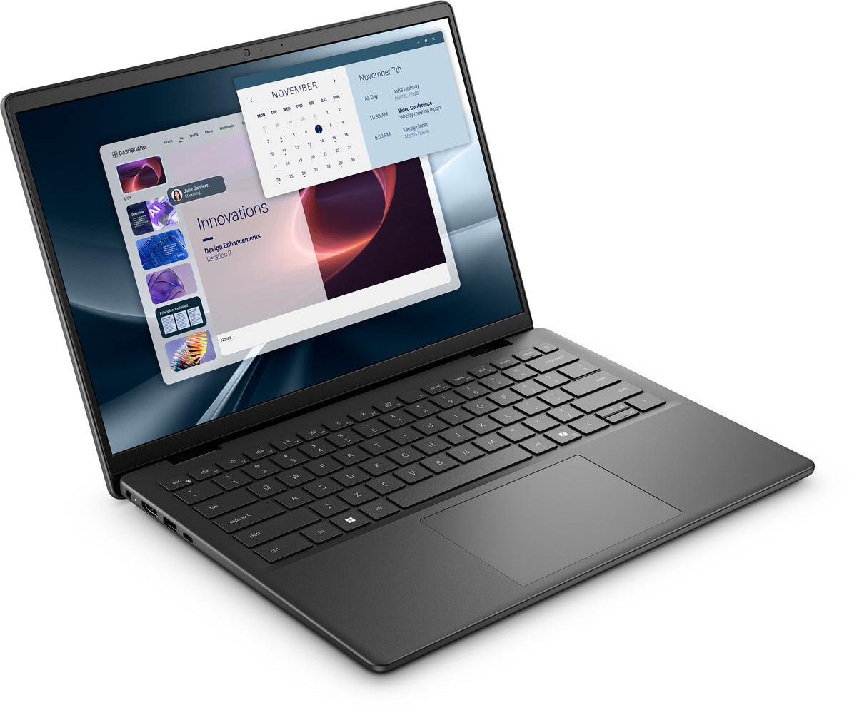 DELL Pro 14 Essential PV14255 AMD Ryzen™ 7 250 Laptop 35,6 cm (14") Full HD+ 16 GB DDR5-SDRAM 512 GB SSD Wi-Fi 6 (802.11ax) Windows 11 Pro Schwarz